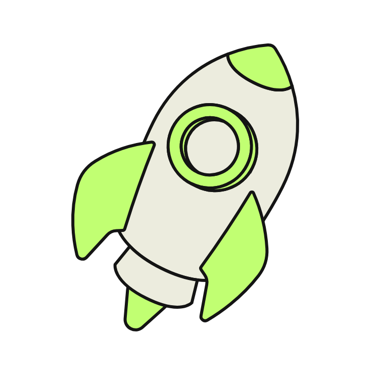 Location rocket illustration